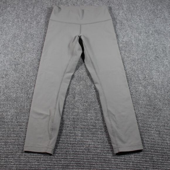 Lululemon Leggings Womens 8 Gray High Rise 7/8 Cropped - Picture 2 of 8